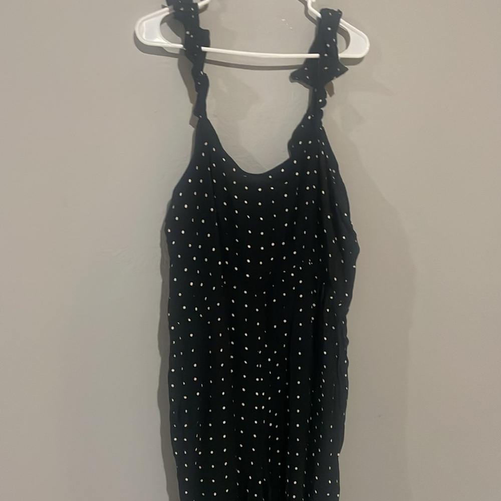 NWT Madewell sz 22 polka dot jumpsuit ruffle front faux wrap - Picture 6 of 8